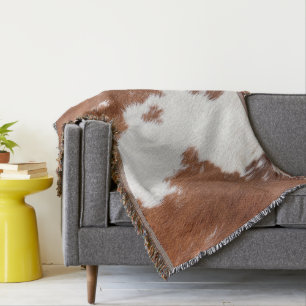 Couverture texture Brown et blanche de la vache