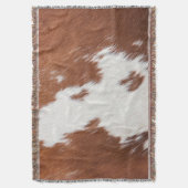 Couverture texture Brown et blanche de la vache (devant Vertical)