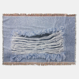 Couverture Texture de jean bleu clair torn
