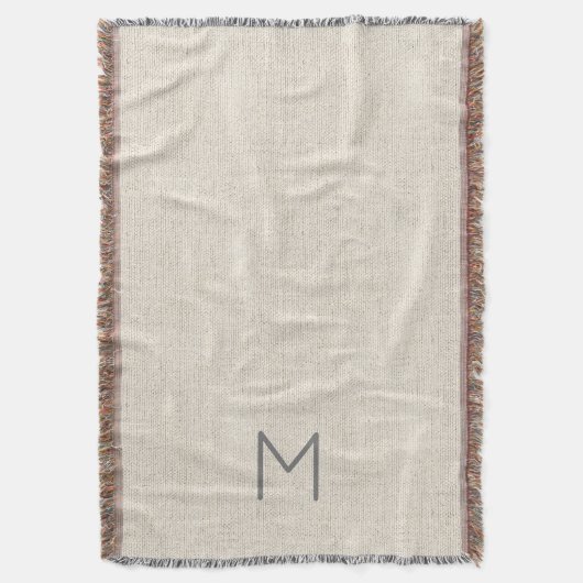 Couverture Texture de lin naturel Beige INITIAL Neutre Accuei (devant Vertical)