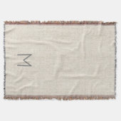 Couverture Texture de lin naturel Beige INITIAL Neutre Accuei (Devant)