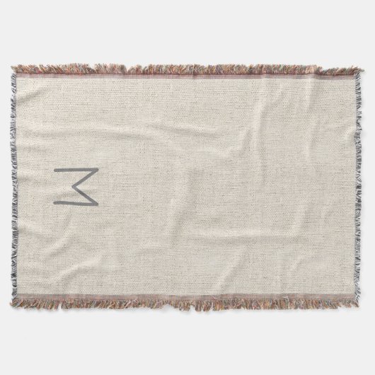 Couverture Texture de lin naturel Beige INITIAL Neutre Accuei (Devant)