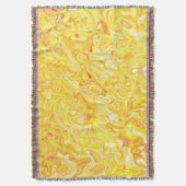 Couverture Texture de marbre jaune citron miel Abstrait Liqui (devant Vertical)