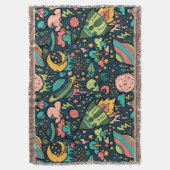 Couverture Texture Motifs Aliens Rockets Space (devant Vertical)