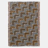 Couverture Texturé, zigzag, gris et brun (devant Vertical)