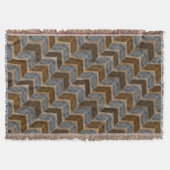 Couverture Texturé, zigzag, gris et brun (Devant)
