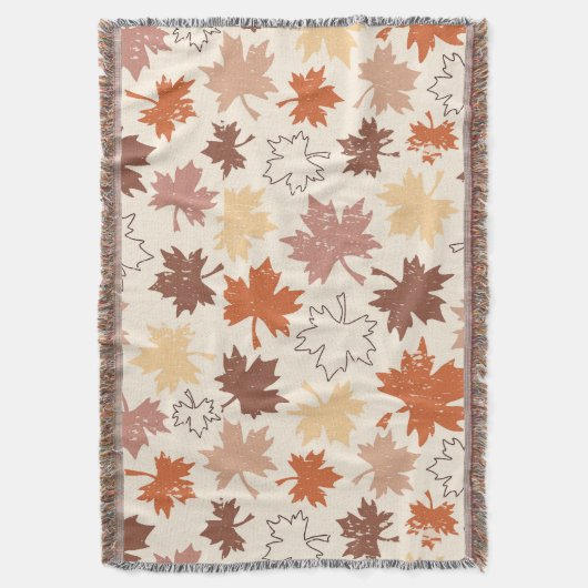 Couverture Thanksgiving vacances design, feuilles d'érable d' (devant Vertical)