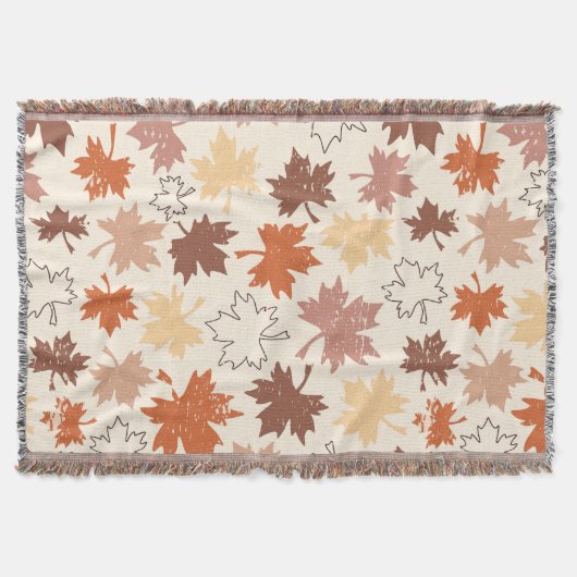 Couverture Thanksgiving vacances design, feuilles d'érable d' (Devant)