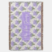 Couverture The Best Granny Lavender Floral Cozy Fleece Blanke (devant Vertical)