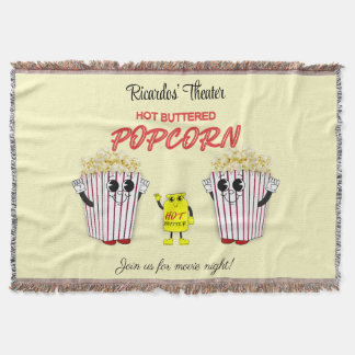 Couverture Théâtre de cinéma familial avec du pop-corn au beu