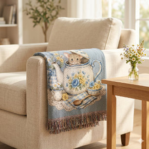 Couverture Théière Fantaisiste Maison de Souris Cottagecore F