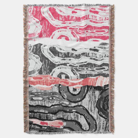 Couverture Throw Blanket – Friction Lands Abstract Design (devant Vertical)