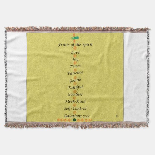 Couverture Throw Blanket   Fruits of the Spirit  (Devant)