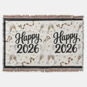Couverture Throw Blanket-Happy New Year 2026 (Devant)