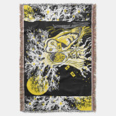 Couverture Throw Blanket – Urban Tree Owl & Wealth Surreal (devant Vertical)