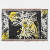 Couverture Throw Blanket – Urban Tree Owl & Wealth Surreal  (Devant)
