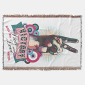 Couverture Throw Blanket Victory Peace & Love Pop-Art Design (Devant)