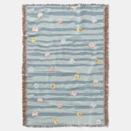Couverture Throw Blanket – Whimsy Faces (devant Vertical)