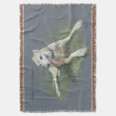 Couverture THROW_ CHICS PASTEL ORIGINAL " adoptent lévrier" (devant Vertical)