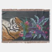 Couverture Tigre avec tête tropicale (Devant)