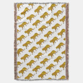 Couverture Tigre Silhouette Noir et Orange (devant Vertical)