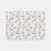 Couverture tirée par la main d'ouatine du motif | (Devant (Horizontal))