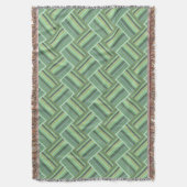 Couverture Tissage de bandes vert olive (devant Vertical)