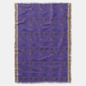 Couverture Tissé Jeu Blanche Violet, Étoiles (devant Vertical)