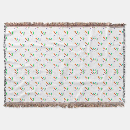 Couverture tissée avec un motif de moulin à vent c (Devant)