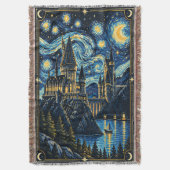 Couverture tissée Château de Magicien (devant Vertical)