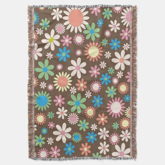 Couverture tissée de jet "d'enfant de fleur" (devant Vertical)