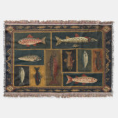 Couverture tissée de poissons de montagne (Devant)