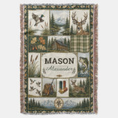 Couverture tissée en patchwork pour la chasse et l (devant Vertical)