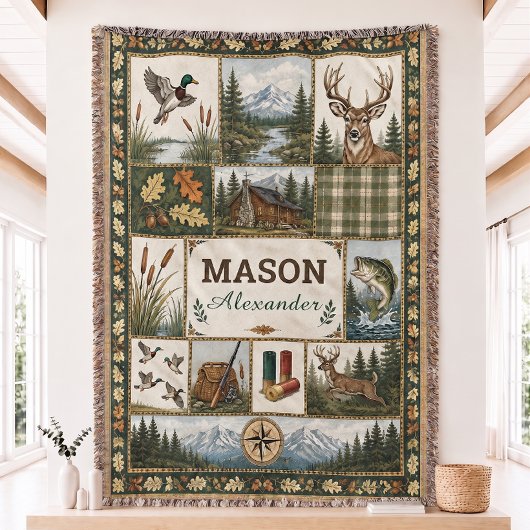 Couverture tissée en patchwork pour la chasse et l