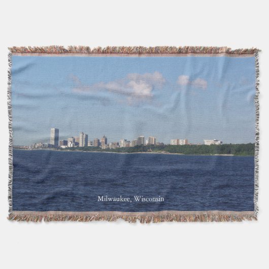 couverture tissée Milwaukee Skyline (Devant)
