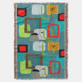 Couverture tissée moderne du milieu du siècle #1 (devant Vertical)