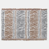 Couverture tissée moderne grise marron (Devant)
