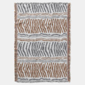 Couverture tissée moderne grise marron (devant Vertical)