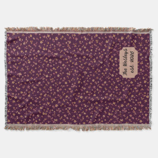 Couverture tissée personnalisée avec nom de famill