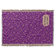 Couverture tissée personnalisée avec nom de famill
