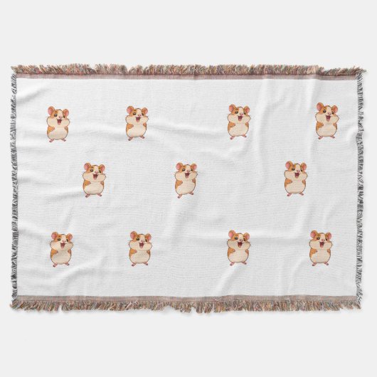 Couverture Tissée Petite Souris Kawaii (Devant)