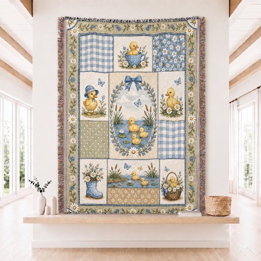 Couverture tissée pour bébé canard