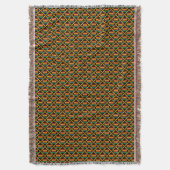 Couverture Tissu Kente vertical noir, vert, rouge, jaune (devant Vertical)