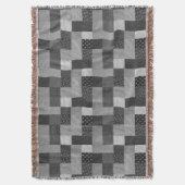 Couverture Tissu patchwork vintage noir et blanc (devant Vertical)