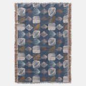 Couverture Tissu Tribal des Caraïbes : bleu marine, Boho (devant Vertical)