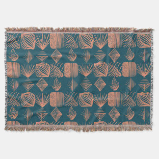 Couverture Tissu Tribal Gras des Caraïbes : Turquoise, Jeu de
