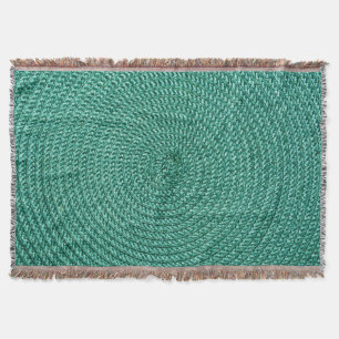Couverture Tissu vert tressé artificiel.