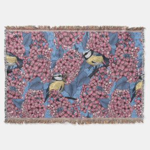 Couverture Tit birds dans le jardin lilas