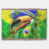Couverture Toco Toucan avec drapeau brésilien (Devant)
