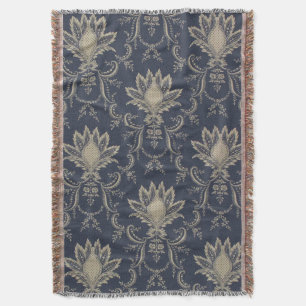 Couverture Toile d'ananas bleu marine Baroque